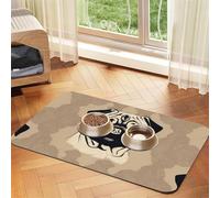 Cute Pug Dog Printing Pet Absorbent Leather Tablecloth,Pet Absorbent Leather Mat,Tidy Feeding Area For Dogs, Cats,Pets