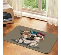 Cute Pug Dog Rose Pet Feeding Mat 40x60cm