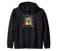 Cute Pug Dog Spotty Zip Hoodie