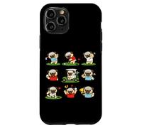 Cute Pug Golfer Playing Golf Cartoon Icons Case for iPhone 11 Pro