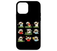 Cute Pug Golfer Playing Golf Cartoon Icons Case for iPhone 12 mini