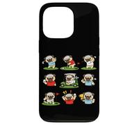 Cute Pug Golfer Playing Golf Cartoon Icons Case for iPhone 13 Pro