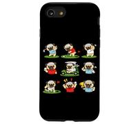 Cute Pug Golfer Playing Golf Cartoon Icons Case for iPhone SE (2020) / 7/8