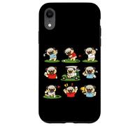 Cute Pug Golfer Playing Golf Cartoon Icons Case for iPhone XR