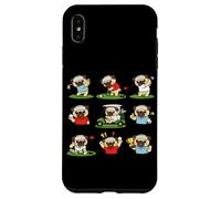 Cute Pug Golfer Playing Golf Cartoon Icons Case for iPhone XS Max