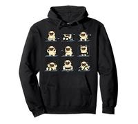 Cute Pug Gym Workout Funny Fitness Dog Training Pullover Hoodie