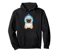 Cute Pug in Shark Costume Carnival Brazil Fun Pullover Hoodie