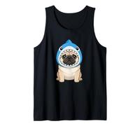 Cute Pug in Shark Costume Carnival Brazil Fun Tank Top