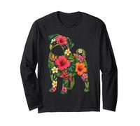 Cute Pug Mom Beach Summer Plant Lady Long Sleeve T-Shirt