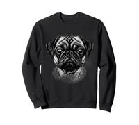 Cute Pug Owner Pug Lover Colorful Portrait Dog Pug Sweatshirt