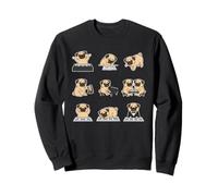 Cute Pug Pianist Keyboard Dog Music Humor Sweatshirt