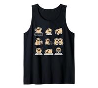 Cute Pug Pianist Keyboard Dog Music Humor Tank Top