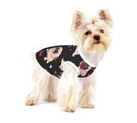 Cute Pug Print Adorable Cotton Small Dog Clothes Pet Shirt, Soft Breathable Sleeveless Tank Top For Puppy, Cats And Chihuahua