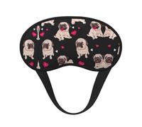 Cute Pug Print Blackout Sleep Mask - Side Sleeper Eye Cover, Soft Comfort, Perfect for Travel, Meditation