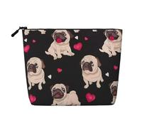 Cute Pug Print Makeup Bag,Cute Makeup Bag Organizer,Cosmetic Bags for Women,for Traveling Toiletry Bag