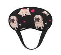 Cute Pug Print Sleep Mask for Side Sleepers Cute Blackout Eye Mask Shades Cover for Home or Travel
