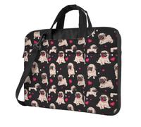 Cute Pug Print Stylish Printed Laptop Bag Modern Retro Computer Tote for Her Unique Birthday Gift