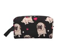 Cute Pug Print Toiletry Bag for Men Travel Toiletry Bag, Spacious Capacity Cosmetic Bag for Women