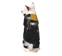 Cute Pug Printed Dog Hoodie Soft Dog Sweatshirt Cute Cat Dog Clothes for Small Dogs Kitten Puppy, 2XL