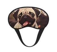 Cute Pug Sleep Eye Mask for Women Men Soft and Comfortable Sleep Mask Blackout Sleeping Eye Cover for Travel Yoga Nap Shift Work