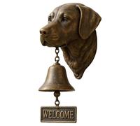Cute Pug Themed Welcome Doorbell, Vintage Metal Dog Cast Iron Dinner Bell, West Highland White Terrier Welcome Doorbell, Pug Head Shape Decoration, Funny Bulldog Hanging Bell