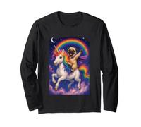 Cute Pug Whimsical Kids Illustration Long Sleeve T-Shirt