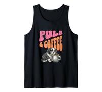 Cute Puli Shepherd Puppy Dog and a Cup of Coffee Tank Top
