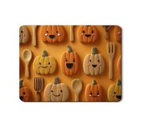 Cute Pumpkin Dish Drying Mats For Kitchen Counter, Happy Orange Pumpkin Absorbent Rubber Drainer Mat, Autumn PU Leather Drying Pad For Kitchen Decor 18x24 Inch