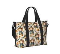Cute Pumpkin Scarecrow Print Travel Duffle Bags for Women, Personal Item Overnight Weekender Sport Carry On Gym Bag for Men Women