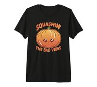 Cute Pumpkin Squashin Bad Vibes Fall Halloween Premium T-Shirt