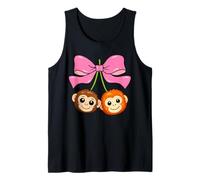 Cute Punch Baby Monkey and Stuffed Animal Hug Cherry Japan Tank Top