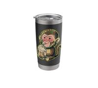 Cute Punch the Monkey Japan Drinking Iced Coffee Stainless Steel Insulated Tumbler