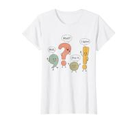 Cute Punctuation Marks Grammar Humor Conversation Vibe Value Graphic T-Shirt, Women, White, XS