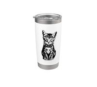 Cute Punk Kitten Spiked Collar Goth Cat Lover Stainless Steel Insulated Tumbler