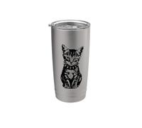 Cute Punk Kitten Spiked Collar Goth Cat Lover Stainless Steel Insulated Tumbler