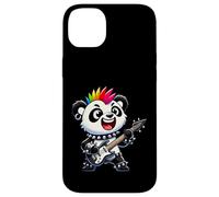Cute Punk Panda Bear, Rock'n Roll Bear, Funny Guitar Band Case for iPhone 14 Plus