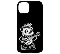 Cute Punk Panda Bear, Rock'n Roll Bear, Funny Guitar Band Case for iPhone 15 Plus