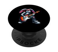 Cute Punk Rabbit, Rock'n Roll Goth, Guitar Kids Rock Star PopSockets Adhesive PopGrip