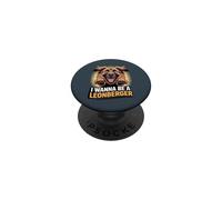 Cute Pup Cartoon Pet Lion Dog Breed I wanna be a Leonberger PopSockets Adhesive PopGrip