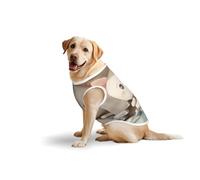 Cute Puppet Large Dog Vest Pure Cotton Breathable | Anti-Shedding Tank Top for Golden Retriever, Labrador, Husky | Comfortable Sleeveless Shirt for Large Breed Dogs, Outdoor Walking 5X-Large
