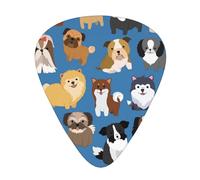 Cute Puppies Dogs,12 Pcs Guitar Pick,3 Different Thickness Plectrums for Acoustic Guitar Bass Ukulele (0.46mm 0.96mm 0.71mm)