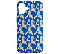 Cute Puppies White Dog Bones Blue Ball Animal Lover Case for iPhone 16 Plus