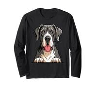 Cute Puppy Breed Artistic Apollo Working Giant Great Dane Long Sleeve T-Shirt