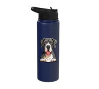Cute Puppy Breed Artistic Apollo Working Giant Great Dane Stainless Steel Insulated Water Bottle