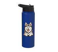 Cute Puppy Breed Artistic Sibe Sledge Working Siberian Husky Stainless Steel Insulated Water Bottle