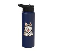 Cute Puppy Breed Artistic Sibe Sledge Working Siberian Husky Stainless Steel Insulated Water Bottle