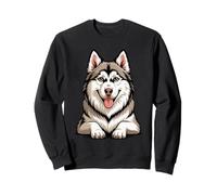 Cute Puppy Breed Artistic Sibe Sledge Working Siberian Husky Sweatshirt