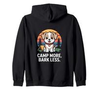 Cute Puppy Camp Scene Camp More Bark Less Camping Zip Hoodie