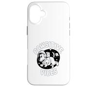 Cute Puppy Dog Astronaut Paws Vibes Funny Pawsitive Case for iPhone 16 Plus