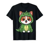 Cute Puppy Dog in Dino Trex Costume Kawaii Animal T-Shirt